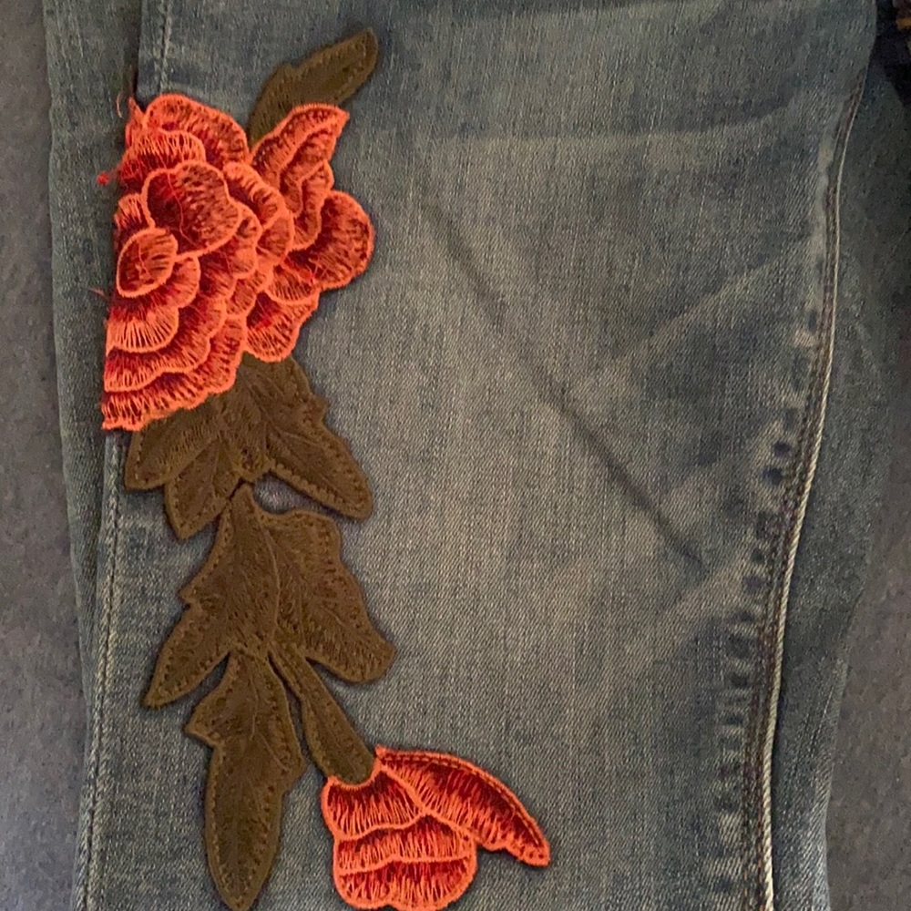 Embroidery Rose Jeans SIZE 00